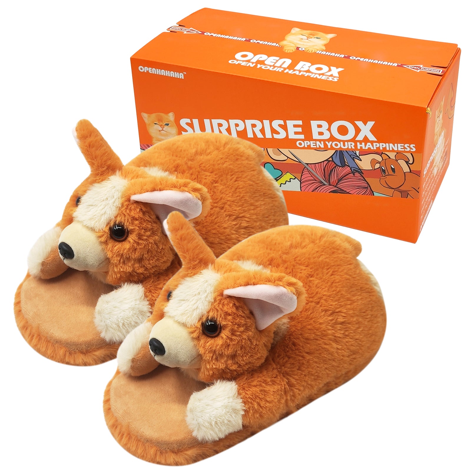 corgi slippers gift box