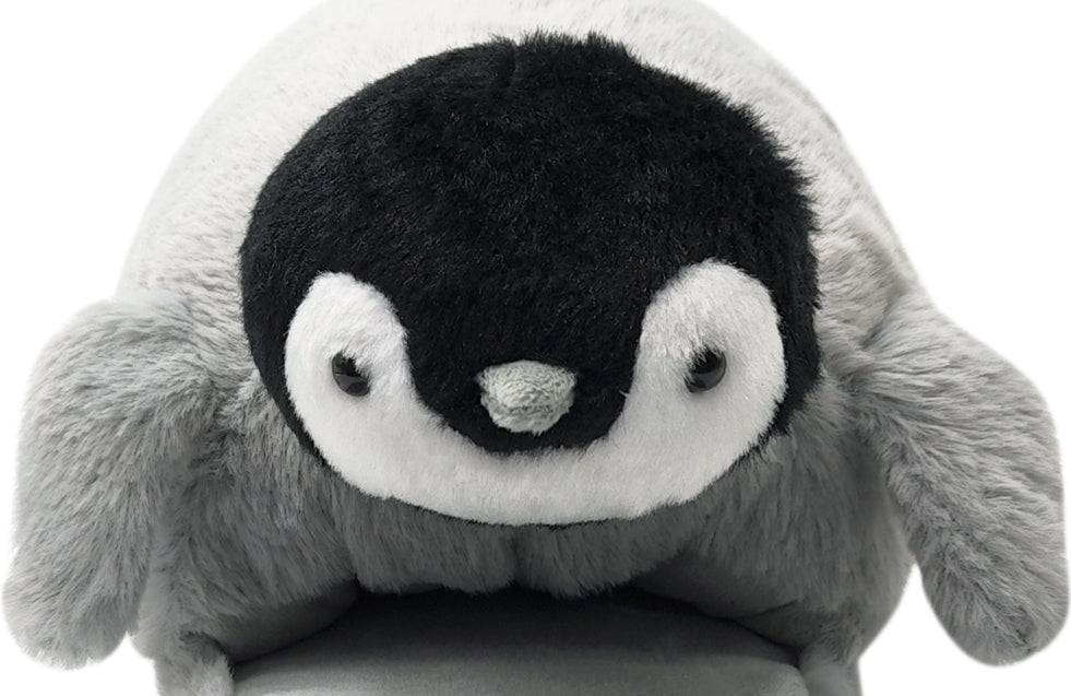 Penguin slippers face close-up