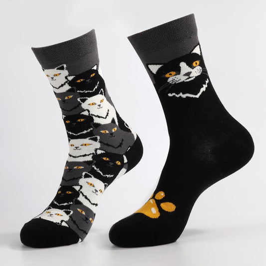 Black Cat Socks | Novelty Crew Socks For Women