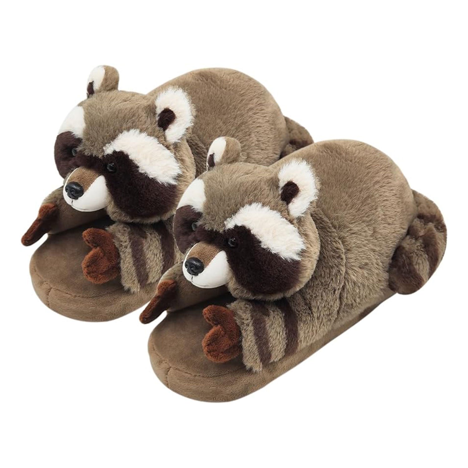 Plush Raccoon Slippers, Perfect Combination of Comfort and Cuteness â Openhahaha