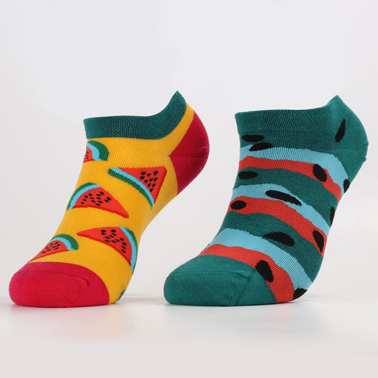 Fruit Delight Socks | Funny Watermelon Pattern Ankle Socks