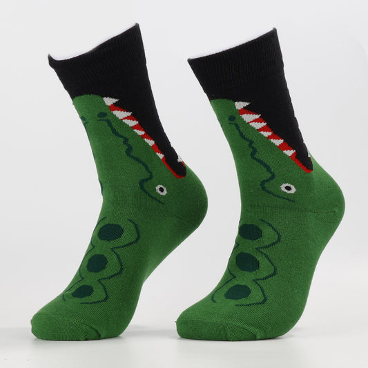 Funky Croc Socks | Novelty Animal Crew Socks
