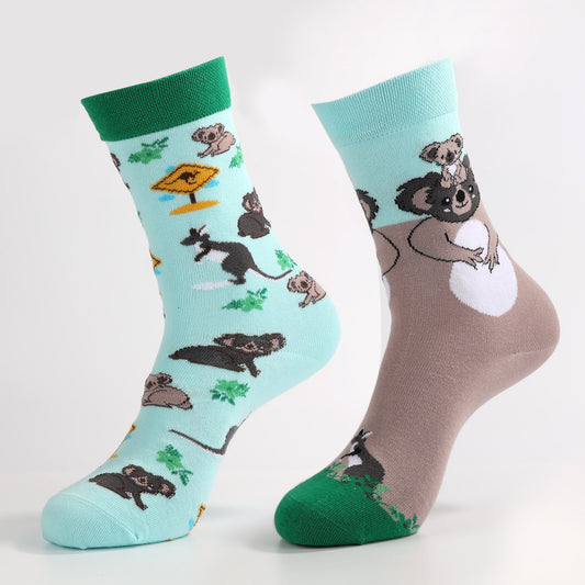 Koala Kangaroo Socks | Cute Crew Socks For Women