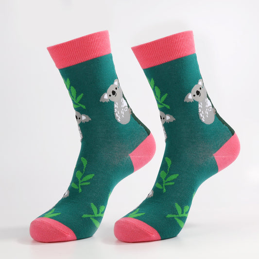 Koala Socks | Funny Crew Socks For Women