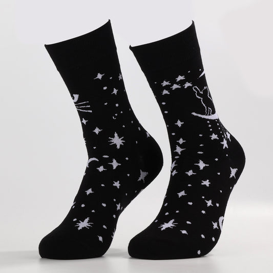 Moon Kitten Socks | Novelty Cat Socks