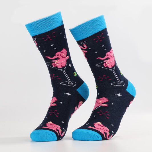 Party Elephant Socks | Funny Animal Pattern Socks
