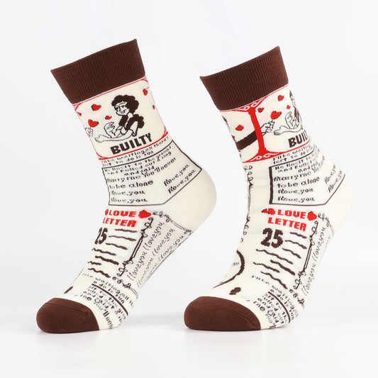 Sweetheart Post Socks | Novelty Crew Socks For Women