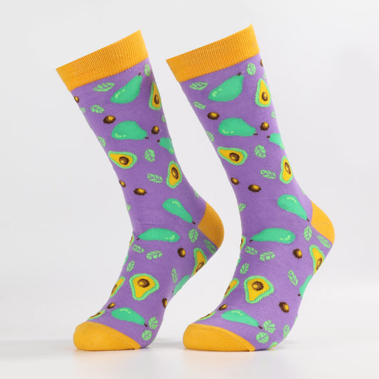 Vibrant Avocado Socks | Funny Fruit Pattern Socks