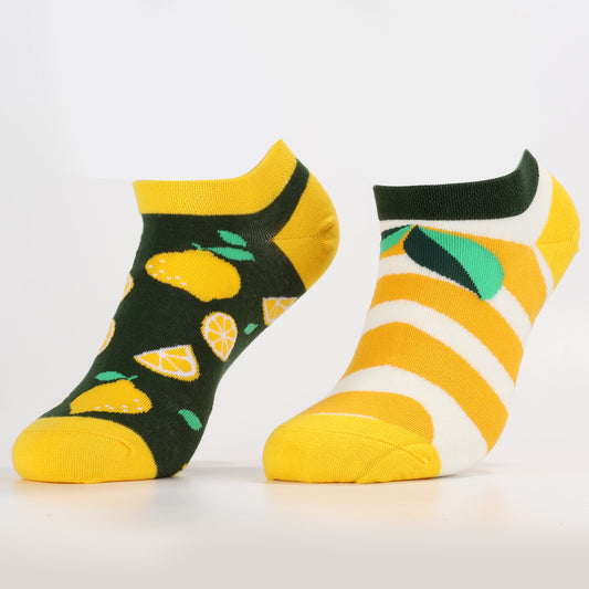 Yellow Lemon Socks | Novelty Fruit Ankle Socks
