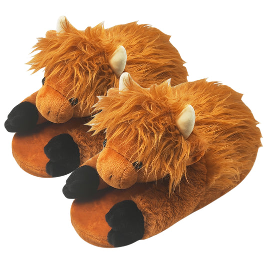 Highland cow slippers