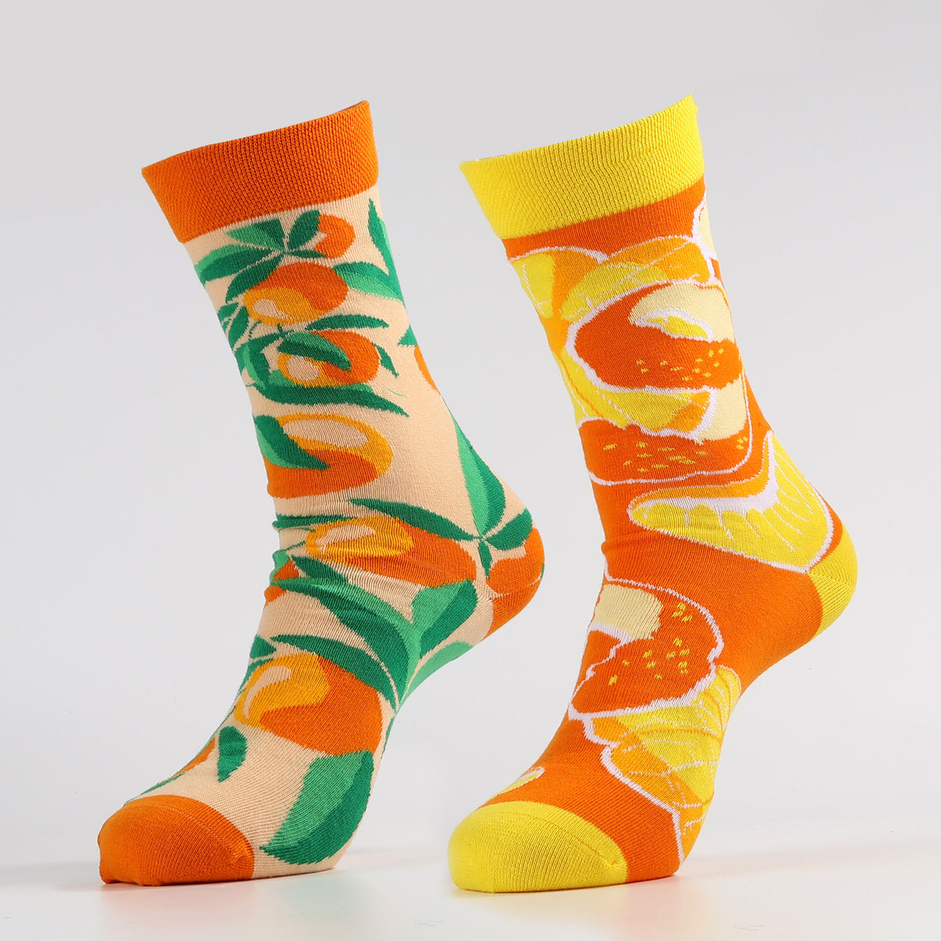 Orange Socks | Novelty Cute Women's Crew Neck Stockings – Openhahaha