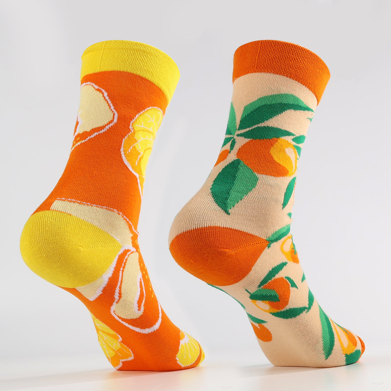 Orange Socks | Novelty Cute Women's Crew Neck Stockings – Openhahaha