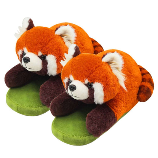 Red Panda Plush Slippers