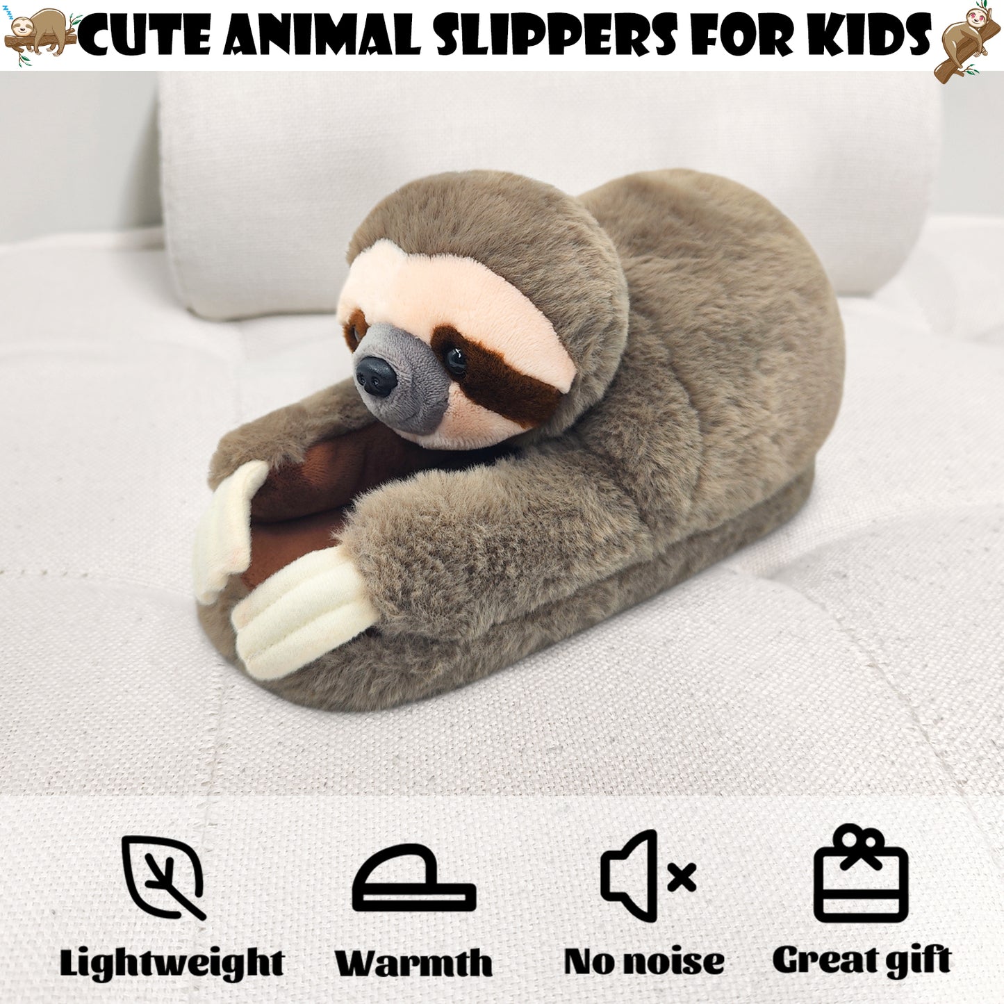 Children's Sloth Slippers