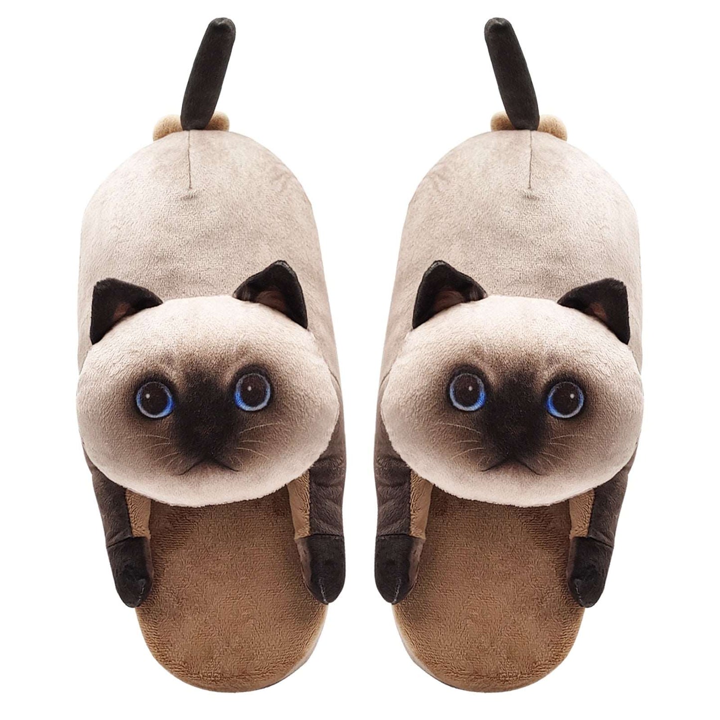 Plush cat slippers, a gift for cat lovers