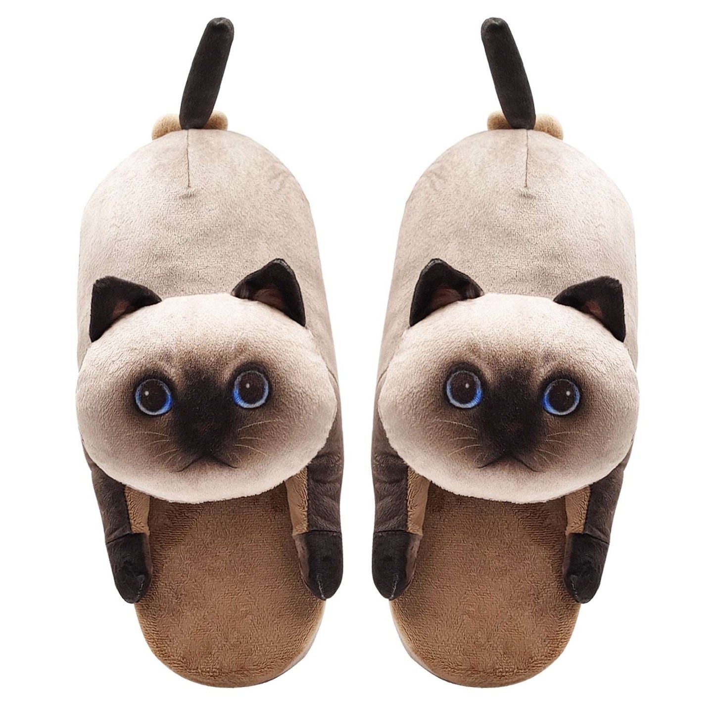 Plush cat slippers, a gift for cat lovers