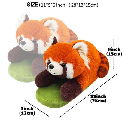 Red panda slippers size