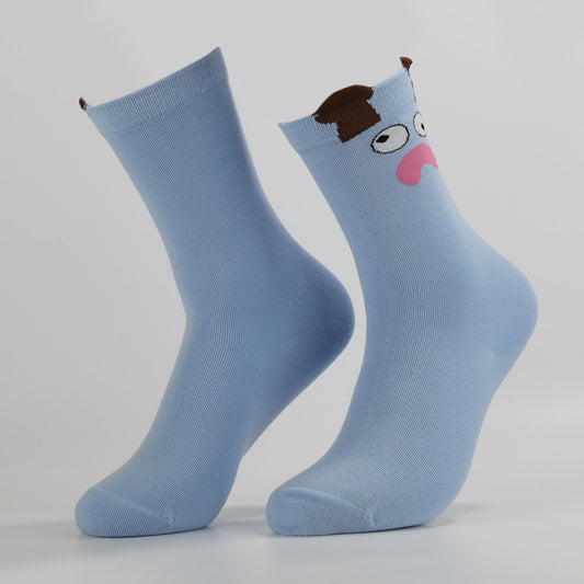 Blue Mood Socks | Funny Crew Socks For Women