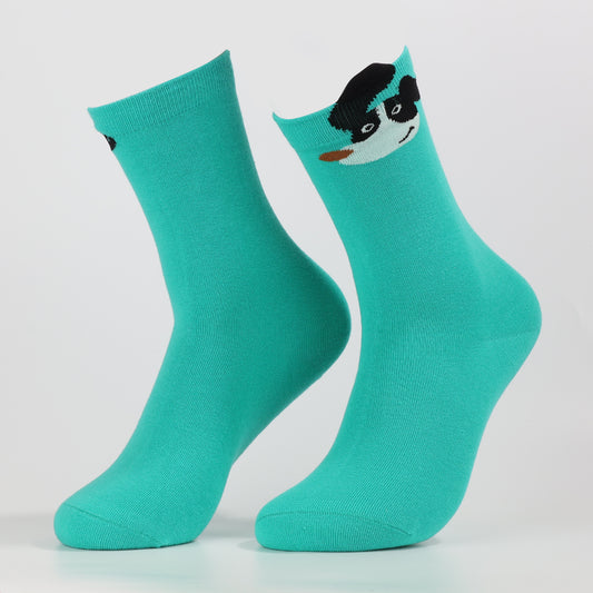 Happy Puppy Socks | Cute Dog Crew Socks For Women