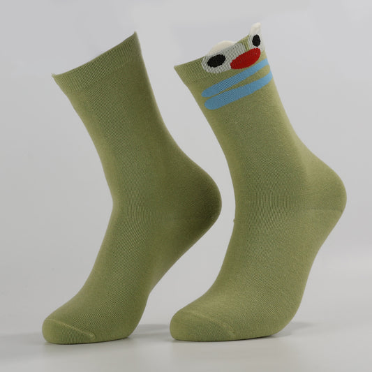 Joyful Smiles Socks | Funny Crew Socks For Women