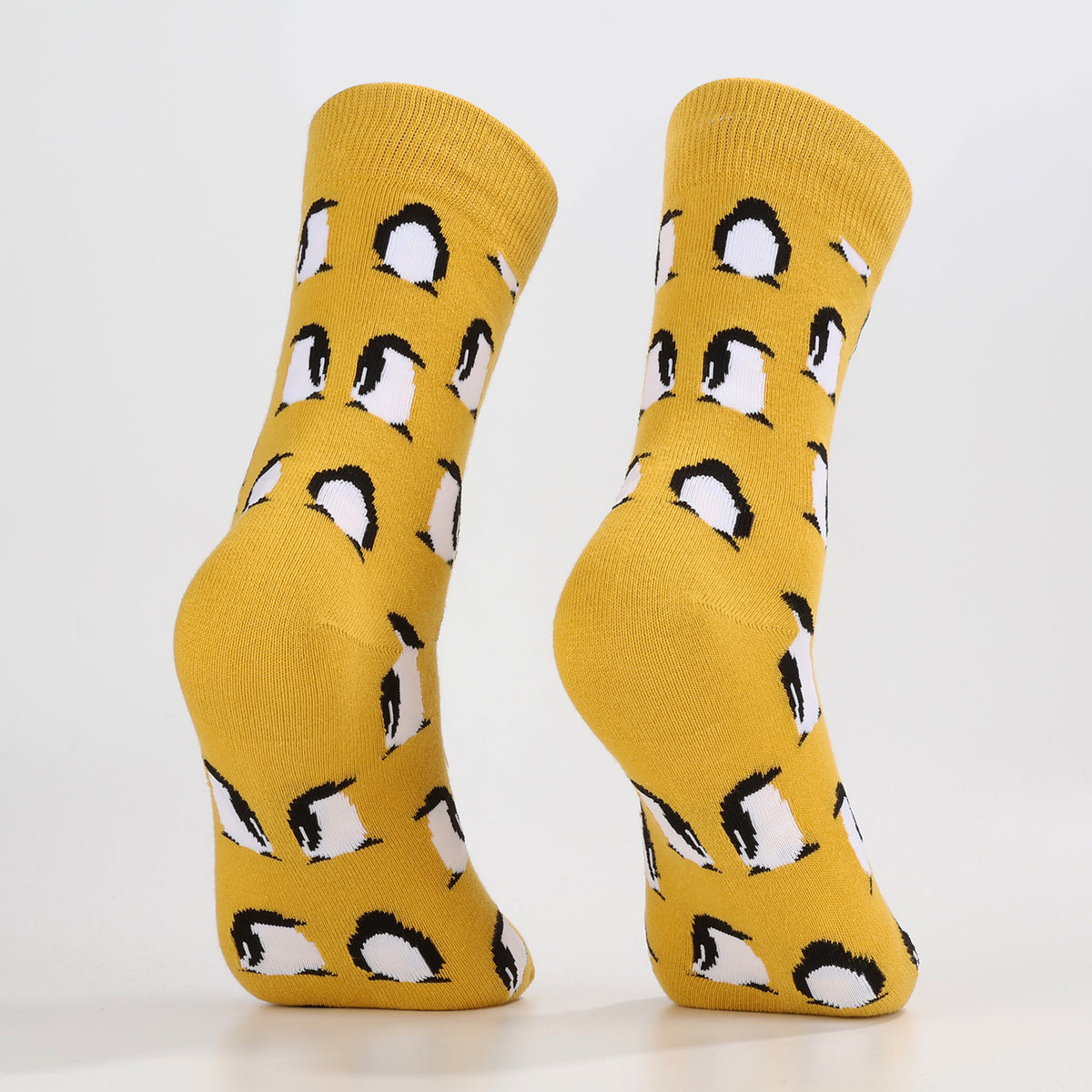 Yellow Penguin Socks | Cute Crew Socks For Women – Openhahaha