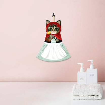 Fairy Tale Series Little Red Riding Hood，cat hand towel