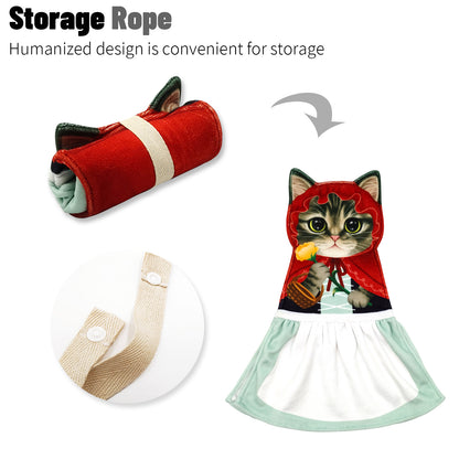 Fairy Tale Series Little Red Riding Hood，cat hand towel