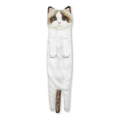 Openhahaha Cat Hand Towels for Bathroom Kitchen-Cute Cat Hanging Towel Decorative Animal Washcloths Face Towels Cat Decor-Funny Housewarming Cat Gifts for Cat Lovers